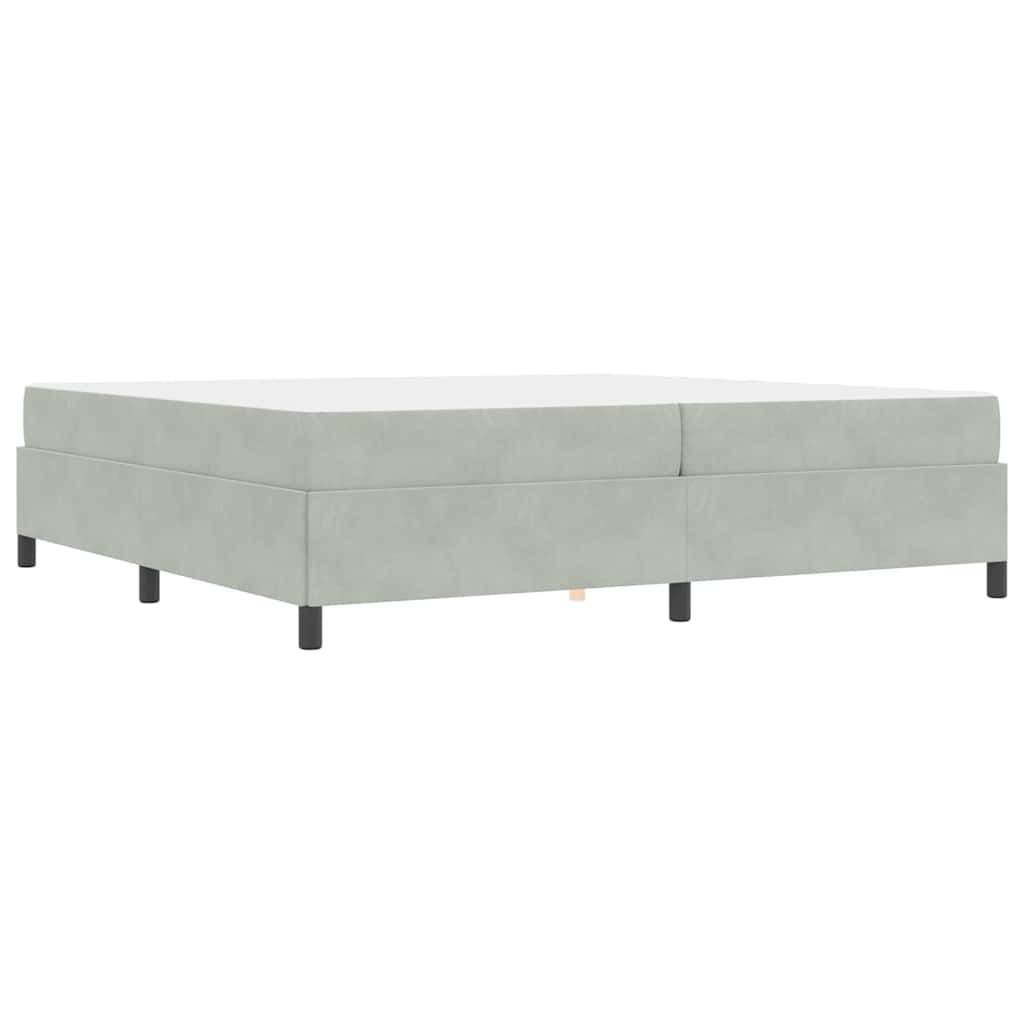 Struttura del letto Grigio chiaro, Grigio e Bianco 200 x 200 cm - homemem39