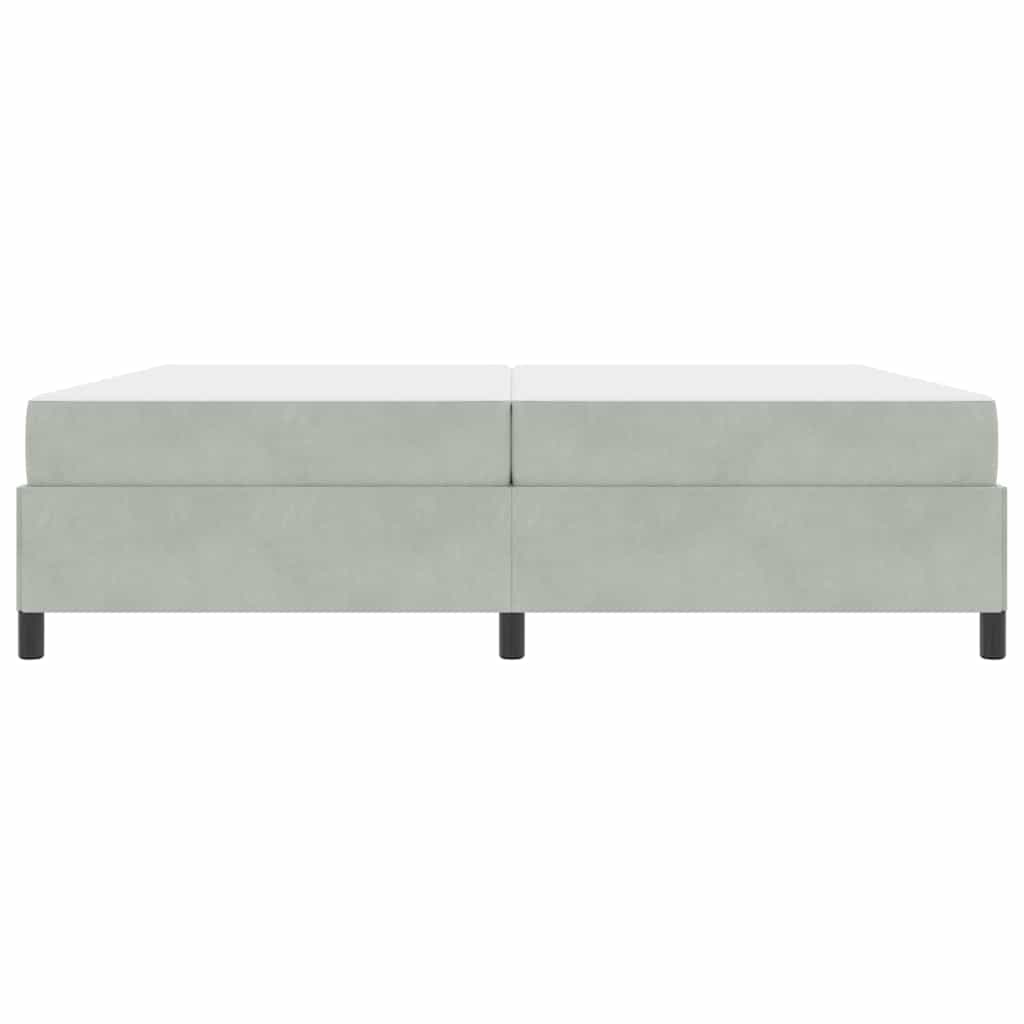 Struttura del letto Grigio chiaro, Grigio e Bianco 200 x 200 cm - homemem39