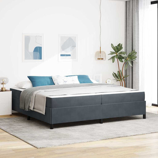 Struttura del letto Grigio scuro, Grigio e Bianco 200 x 200 cm