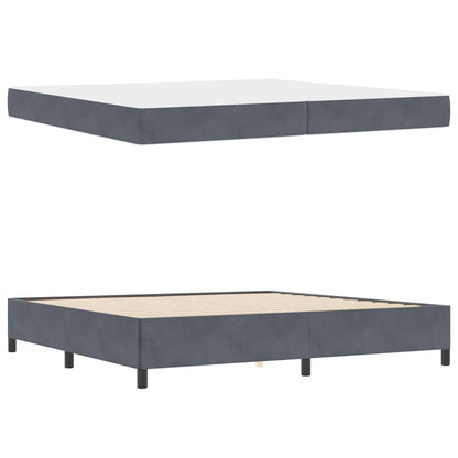 Struttura del letto Grigio scuro, Grigio e Bianco 200 x 200 cm