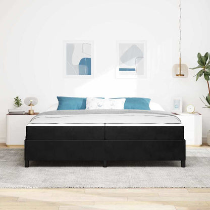 Struttura del letto Nero e Bianco e Nero 200 x 200 cm Velluto