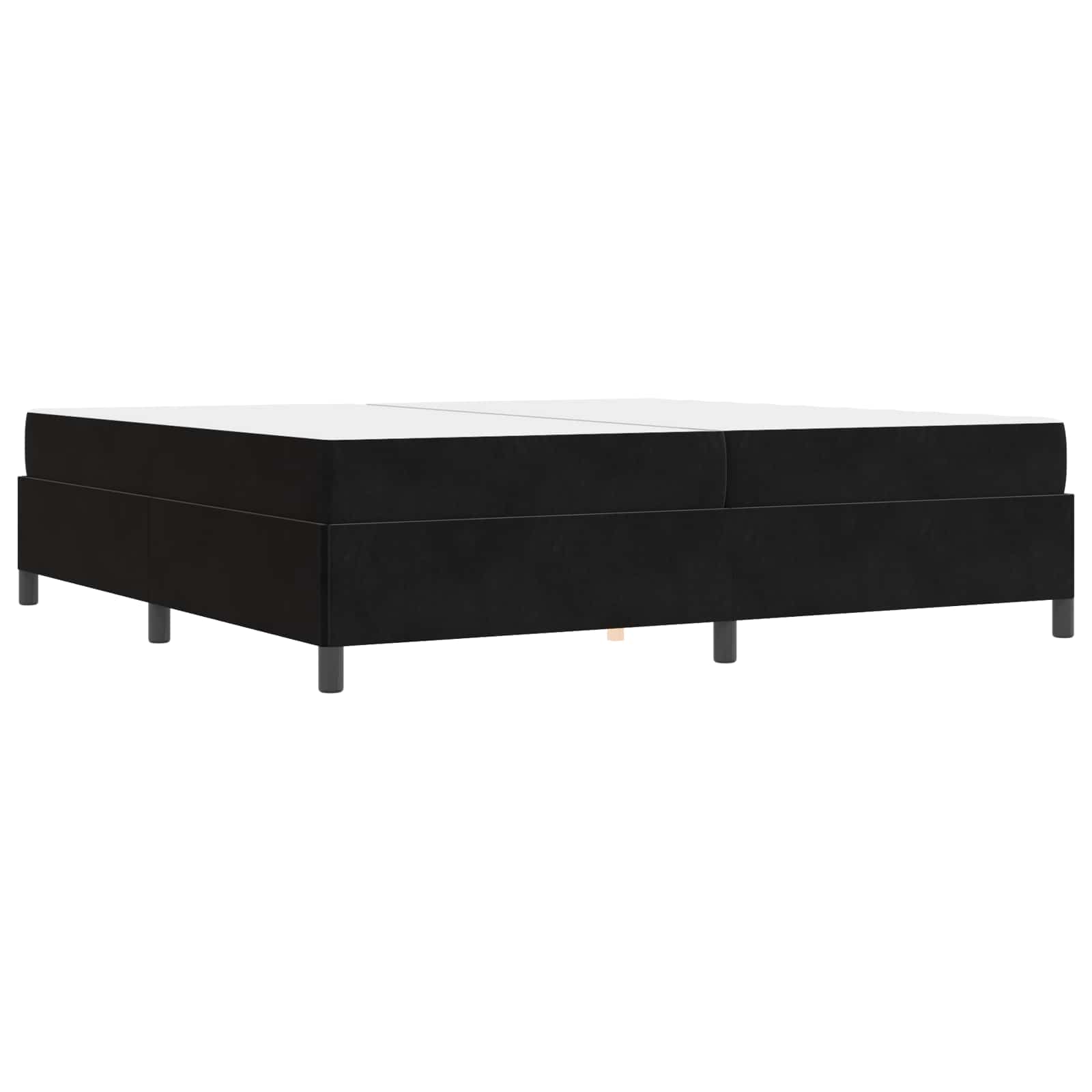 Struttura del letto con materasso Nero 200 x 200 cm Tessuto | homemem39