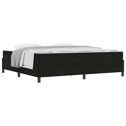 Struttura del letto Nero e Bianco e Nero 200 x 200 cm Velluto