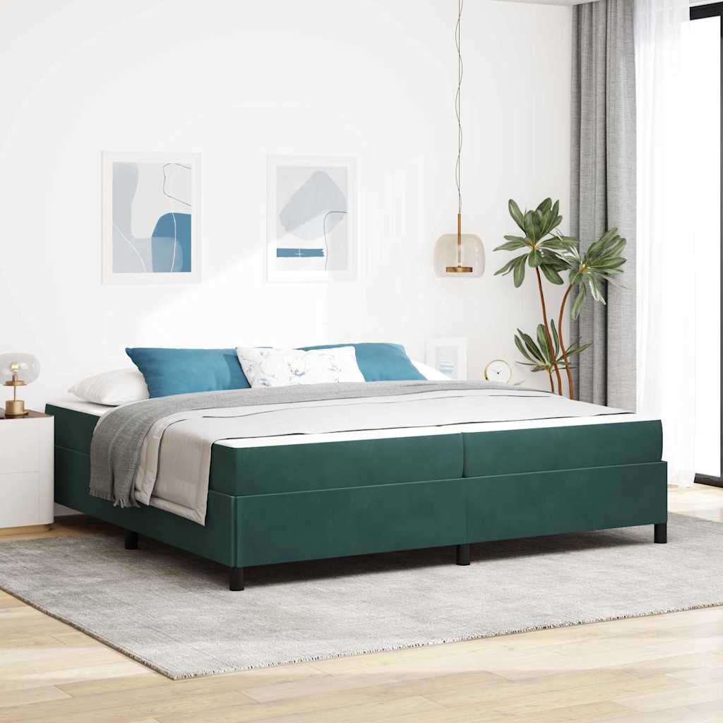 Struttura del letto Verde scuro, Verde e Bianco 200 x 200 cm
