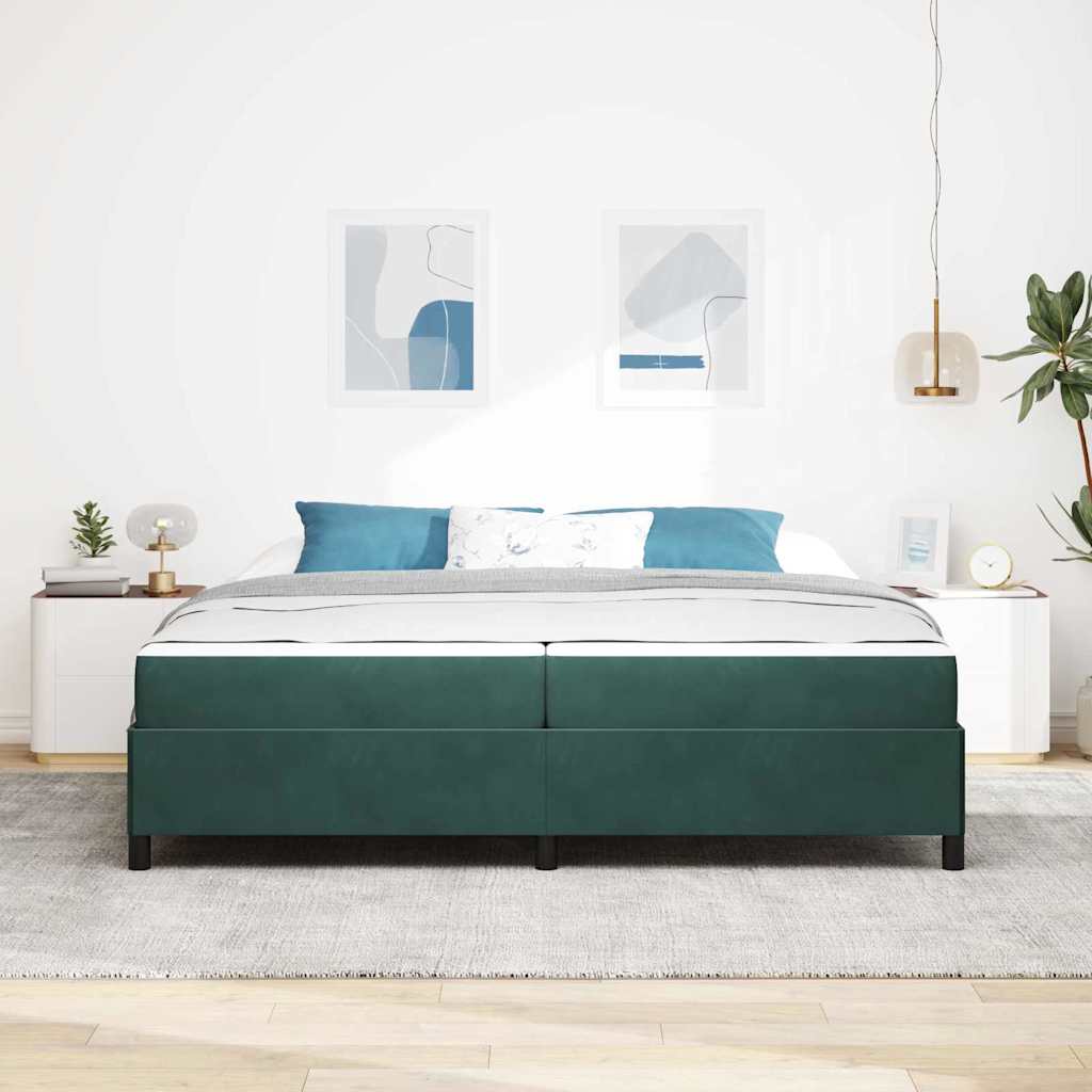 Struttura del letto Verde scuro, Verde e Bianco 200 x 200 cm
