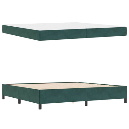 Struttura del letto Verde scuro, Verde e Bianco 200 x 200 cm
