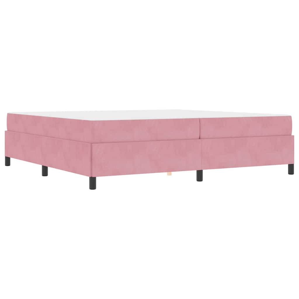Struttura del letto Rosa e bianco 200 x 200 cm Velluto - homemem39