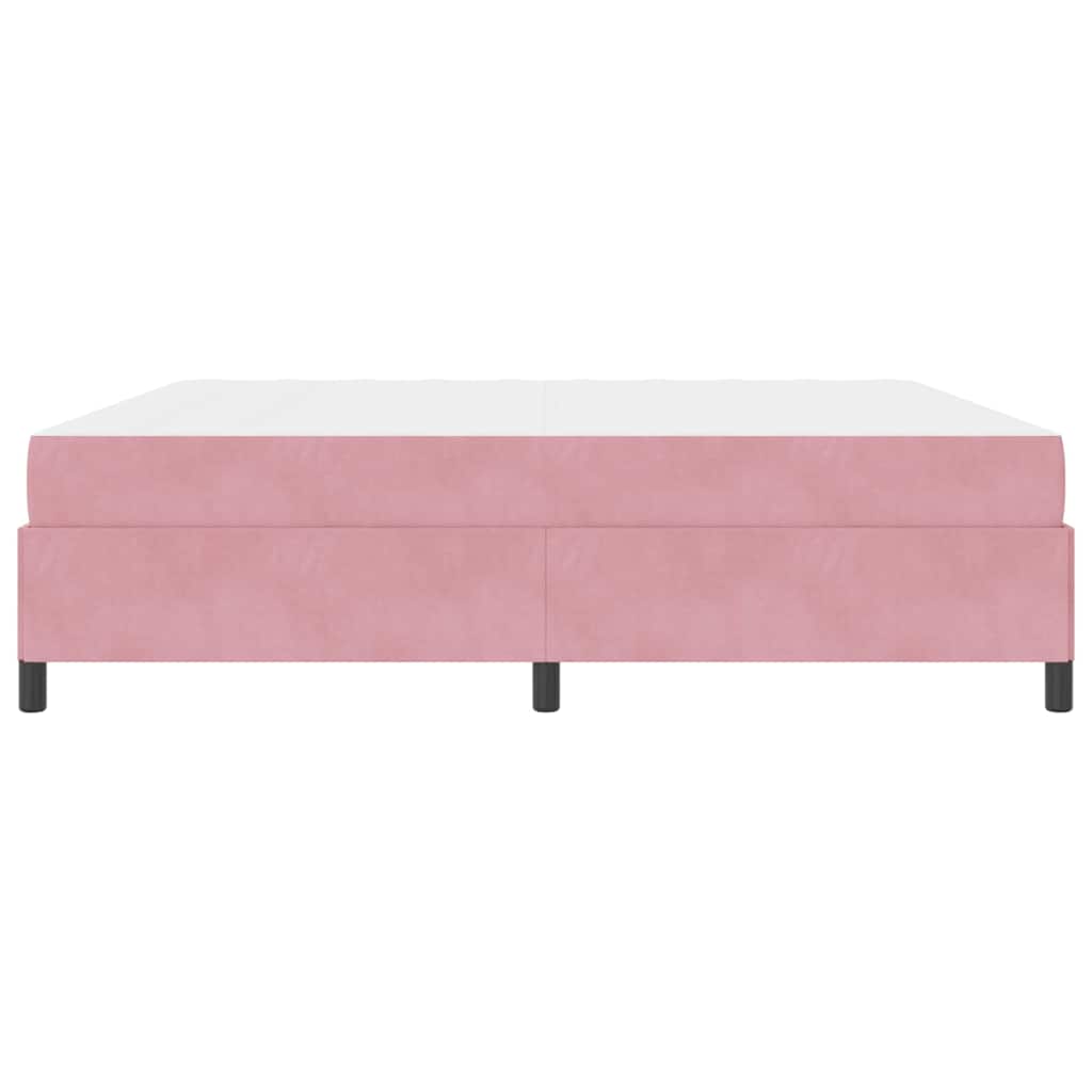 Struttura del letto Rosa e bianco 200 x 200 cm Velluto - homemem39
