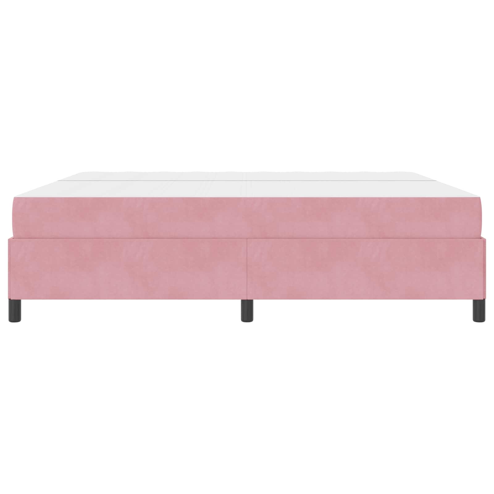 Struttura del letto con materasso Rosa 200 x 200 cm Tessuto | homemem39