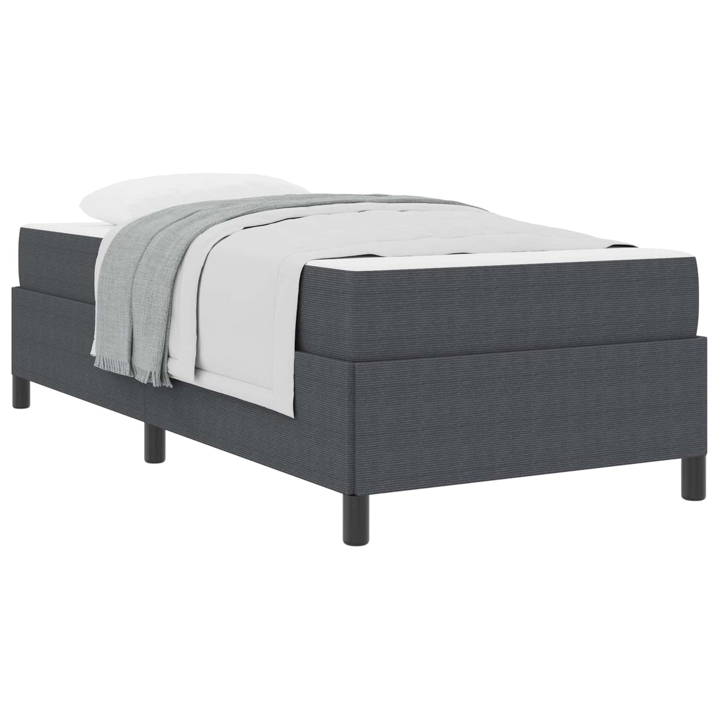 Struttura del letto Grigio scuro 90 x 200 cm Tessuto | homemem39