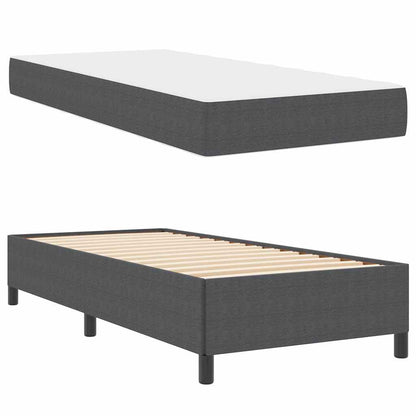 Struttura del letto Grigio scuro 90 x 200 cm Tessuto | homemem39