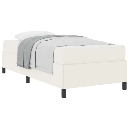 Struttura del letto con materasso Crema 90 x 200 cm Tessuto | homemem39