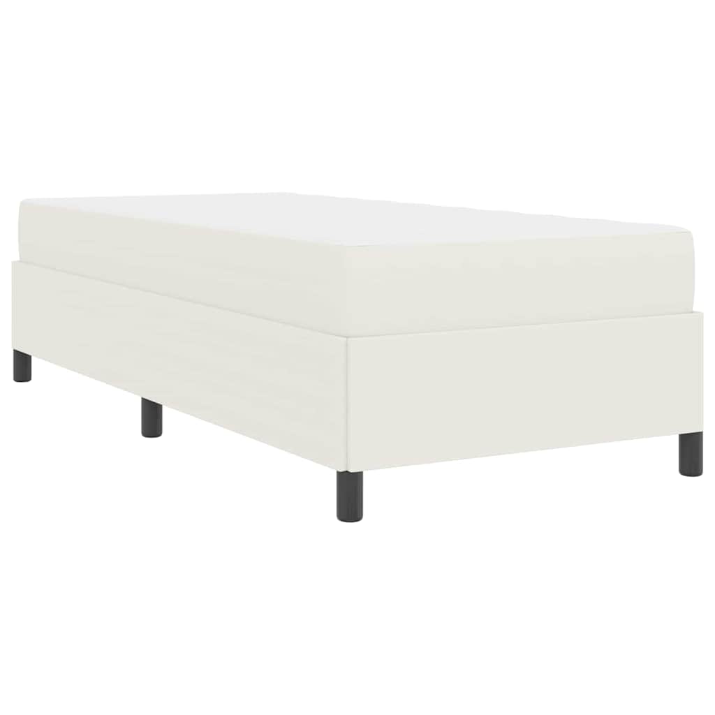 Struttura del letto con materasso Crema 90 x 200 cm Tessuto | homemem39
