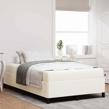Struttura del letto con materasso Crema 120 x 190 cm Tessuto | homemem39