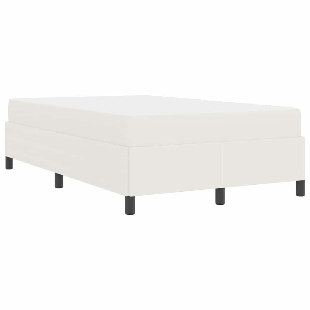 Struttura del letto con materasso Crema 120 x 190 cm Tessuto | homemem39