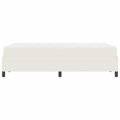 Struttura del letto con materasso Crema 120 x 190 cm Tessuto | homemem39