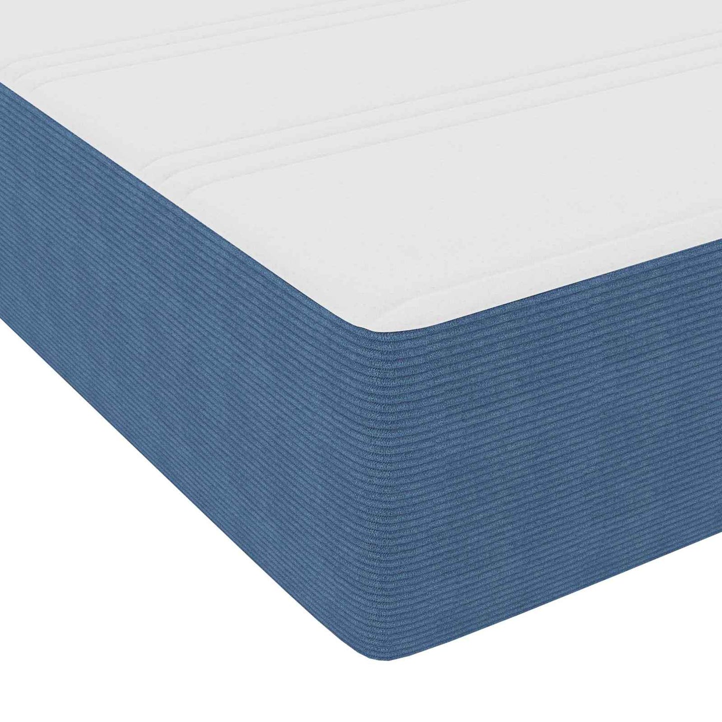 Struttura del letto con materasso Blu 120 x 200 cm Tessuto | homemem39
