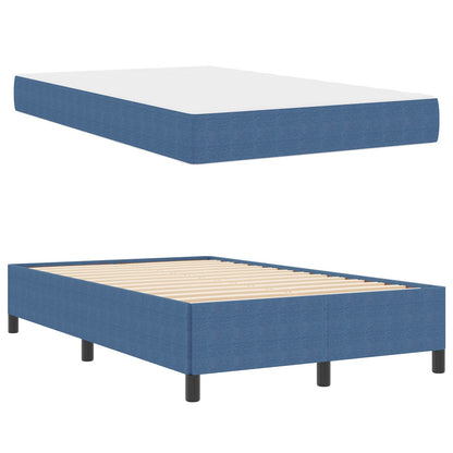Struttura del letto con materasso Blu 120 x 200 cm Tessuto | homemem39