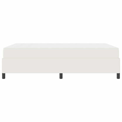 Struttura del letto con materasso Crema 140 x 190 cm Tessuto | homemem39