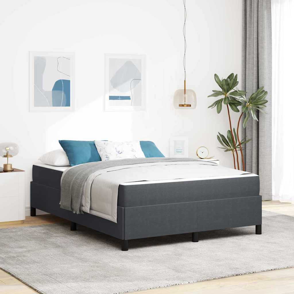 Struttura del letto Grigio scuro 140 x 200 cm Tessuto | homemem39
