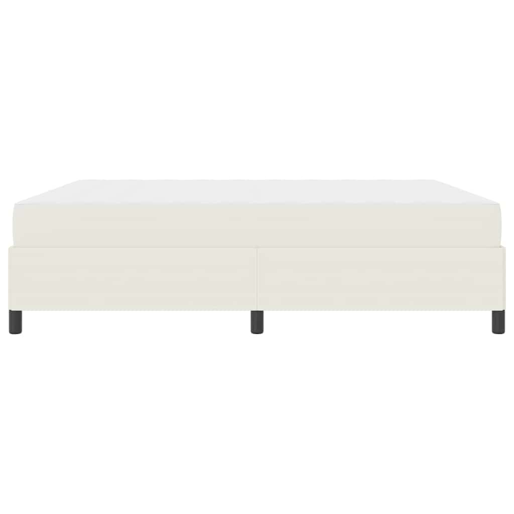 Struttura del letto con materasso Crema 180 x 200 cm Tessuto | homemem39