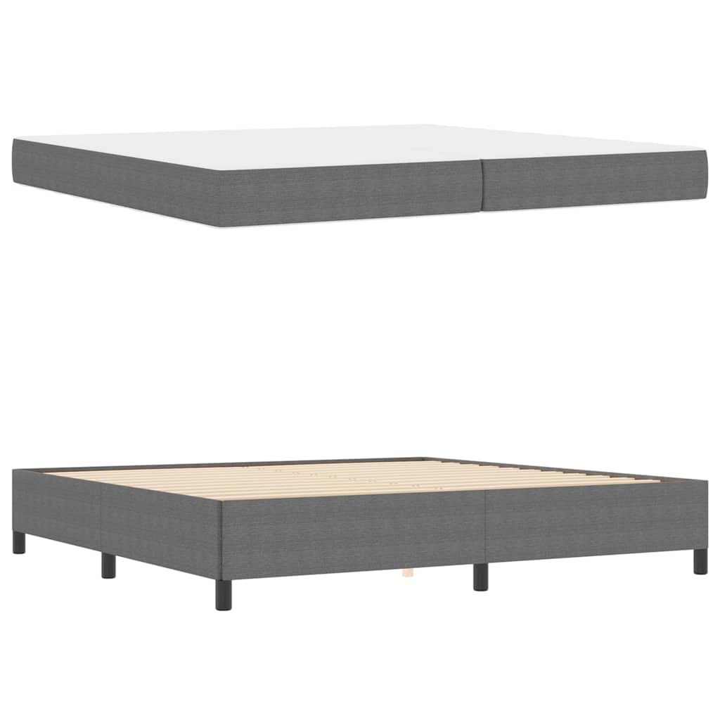 Struttura del letto Grigio chiaro 200 x 200 cm Tessuto | homemem39