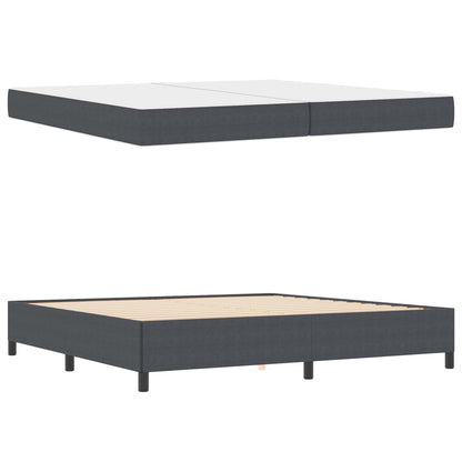 Struttura del letto Grigio scuro 200 x 200 cm Tessuto | homemem39