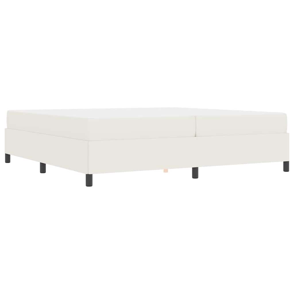 Struttura del letto con materasso Crema 200 x 200 cm Tessuto | homemem39