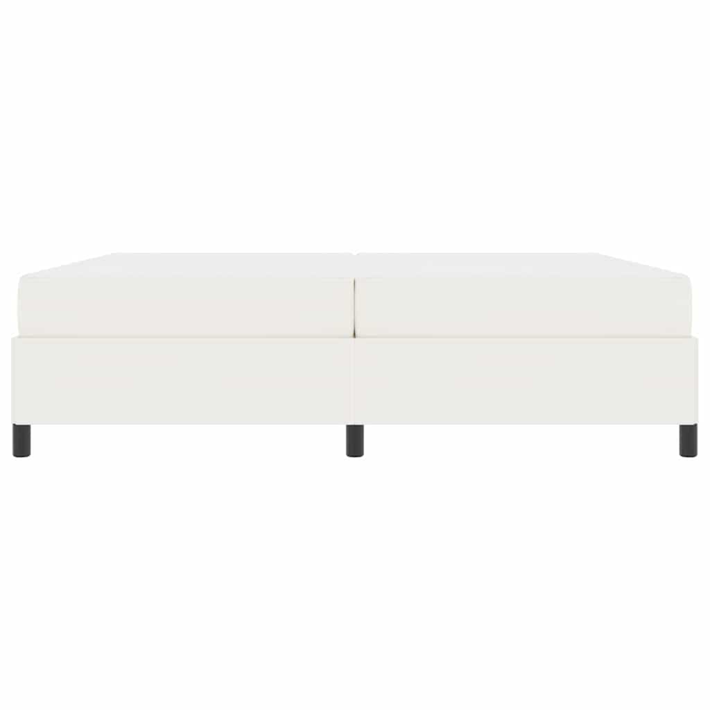 Struttura del letto con materasso Crema 200 x 200 cm Tessuto | homemem39