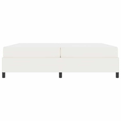 Struttura del letto con materasso Crema 200 x 200 cm Tessuto | homemem39