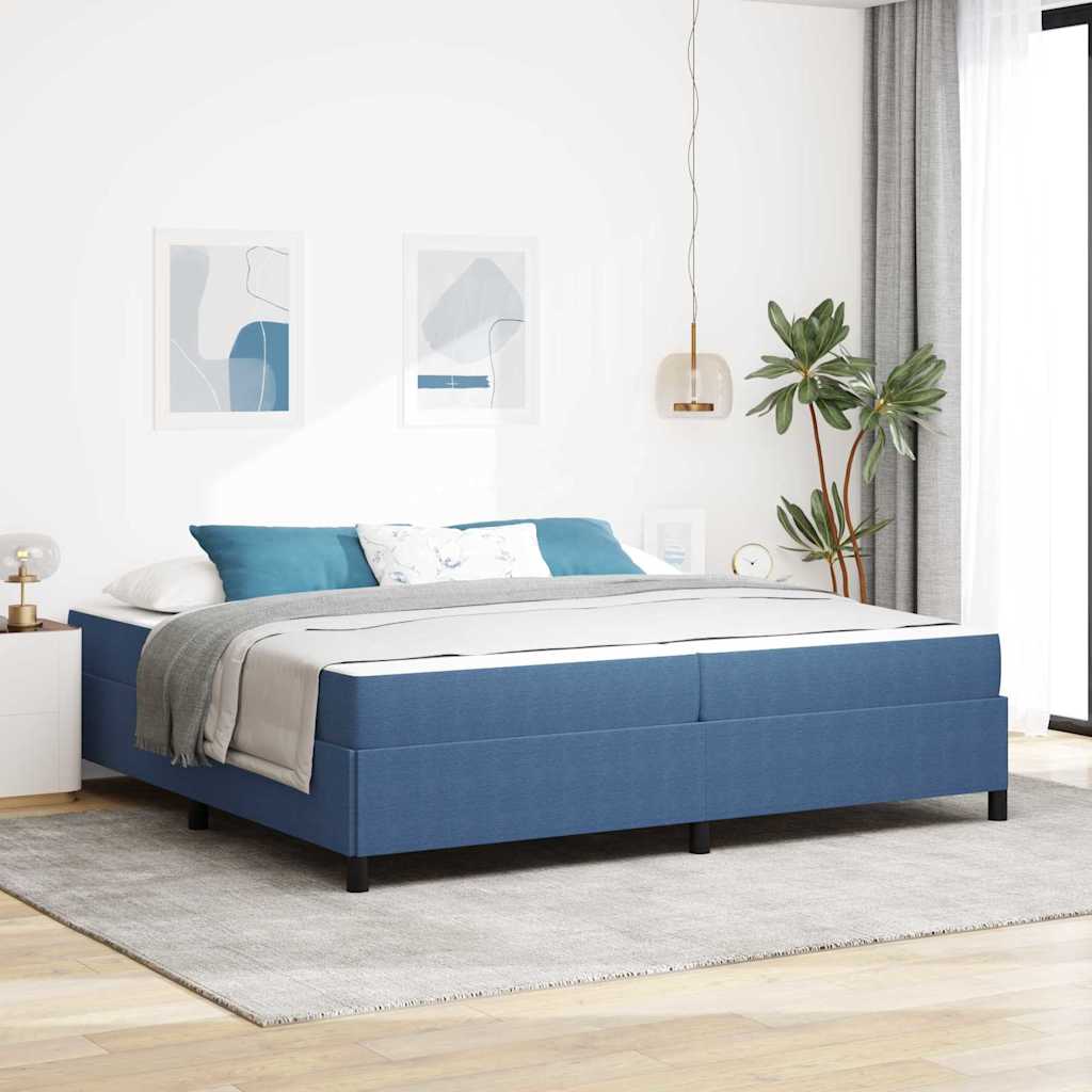 Struttura del letto Blu 200 x 200 cm Tessuto in velluto a coste