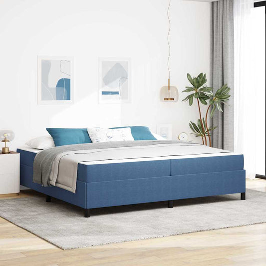 Struttura del letto Blu 200 x 200 cm Tessuto in velluto a coste
