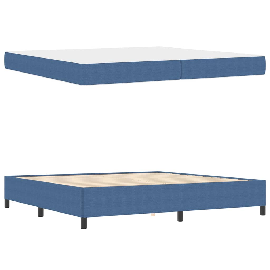 Struttura del letto Blu 200 x 200 cm Tessuto in velluto a coste