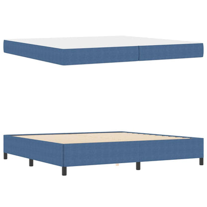 Struttura del letto Blu 200 x 200 cm Tessuto in velluto a coste