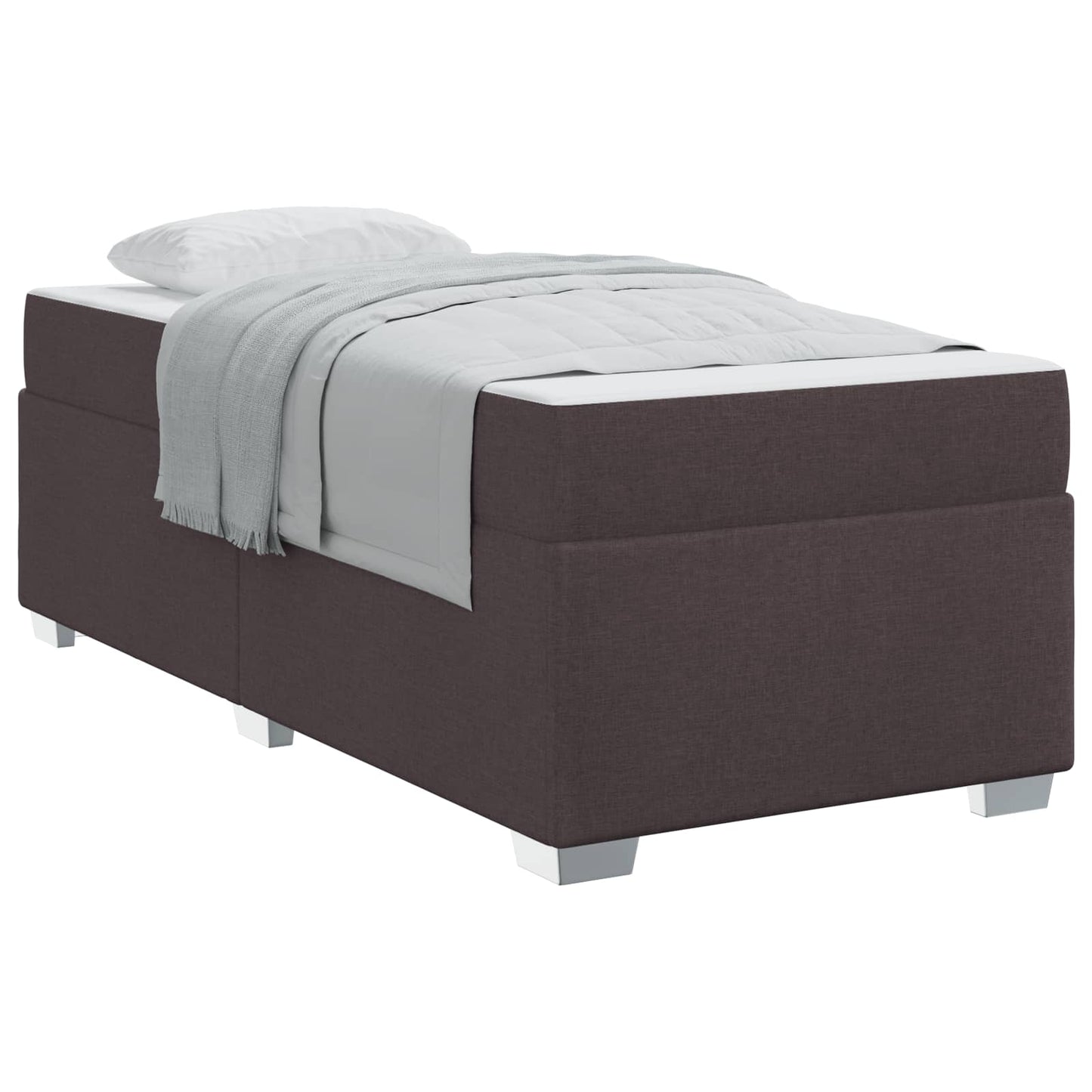 Struttura del letto Marrone Scuro 80 x 200 cm Tessuto | homemem39