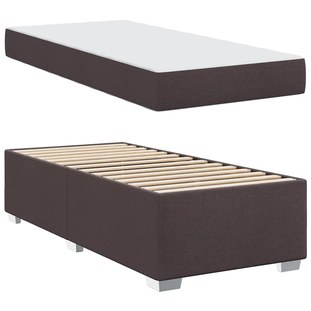 Struttura del letto Marrone scuro 80 x 200 cm Tessuto