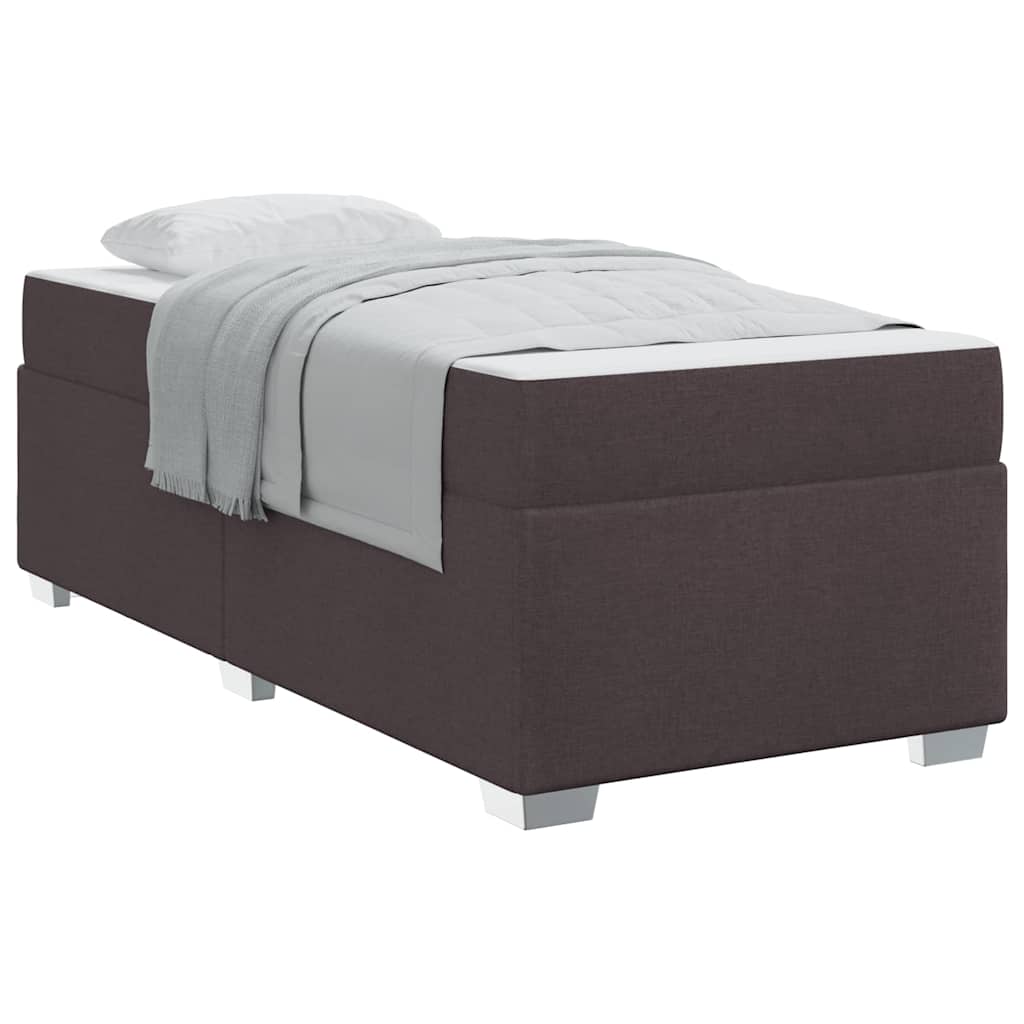 Struttura del letto Marrone scuro 80 x 200 cm Tessuto