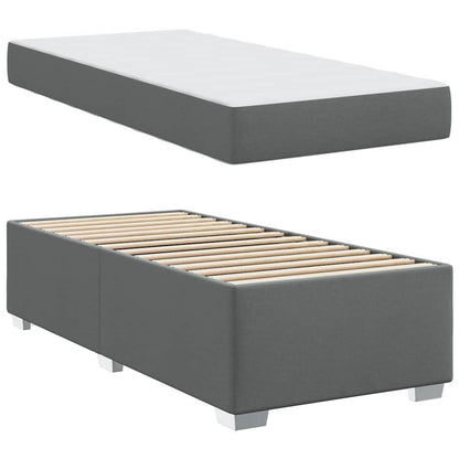 Struttura del letto Grigio scuro 90 x 190 cm Tessuto