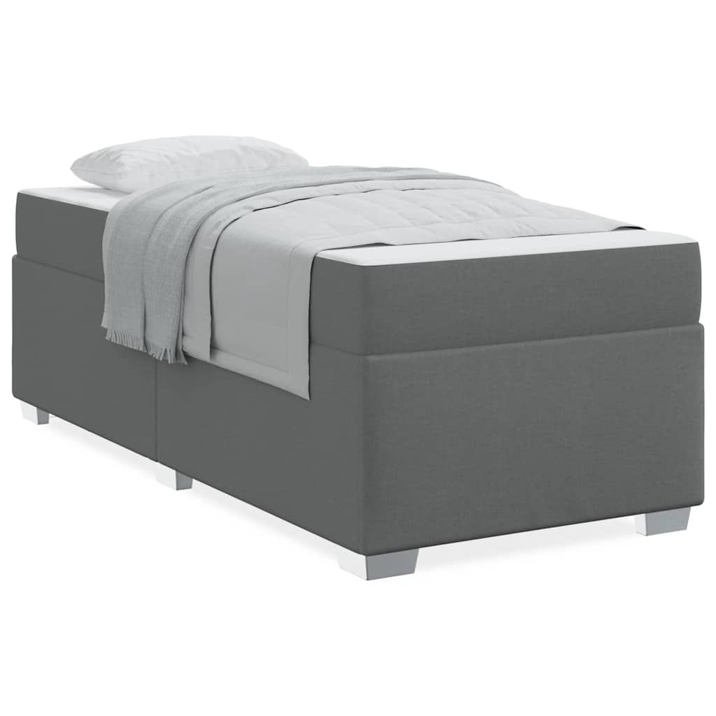 Struttura del letto Grigio scuro 90 x 190 cm Tessuto