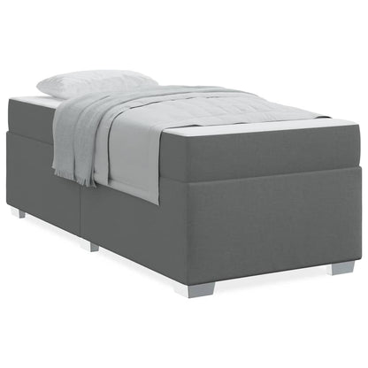 Struttura del letto Grigio scuro 90 x 190 cm Tessuto
