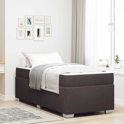 Struttura del letto Marrone Scuro 90 x 190 cm Tessuto | homemem39