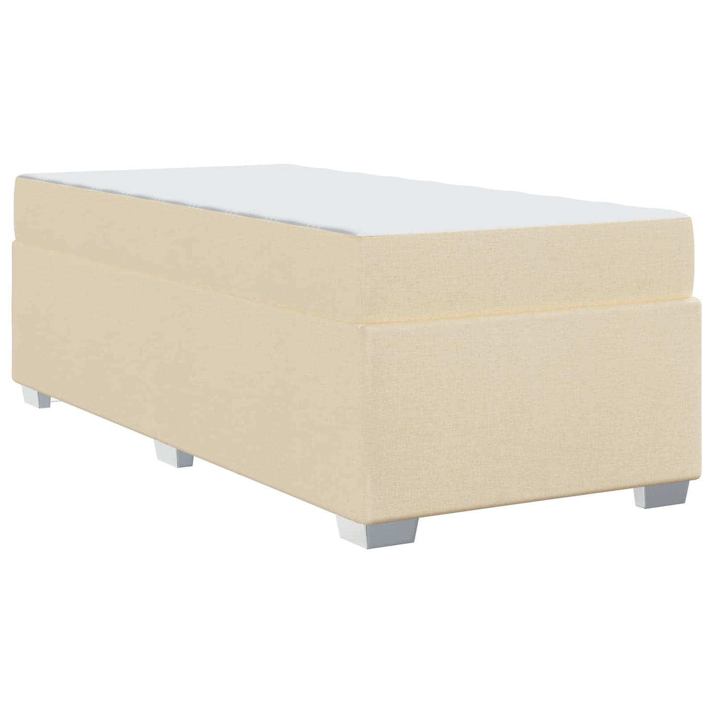 Struttura del letto con materasso Crema 90 x 190 cm Tessuto | homemem39