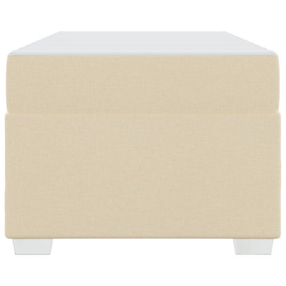 Struttura del letto con materasso Crema 90 x 190 cm Tessuto