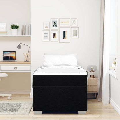 Struttura del letto con materasso Nero 90 x 200 cm Tessuto
