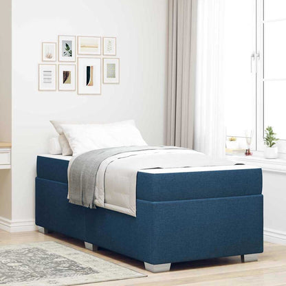 Struttura del letto con materasso Blu 90 x 200 cm Tessuto | homemem39