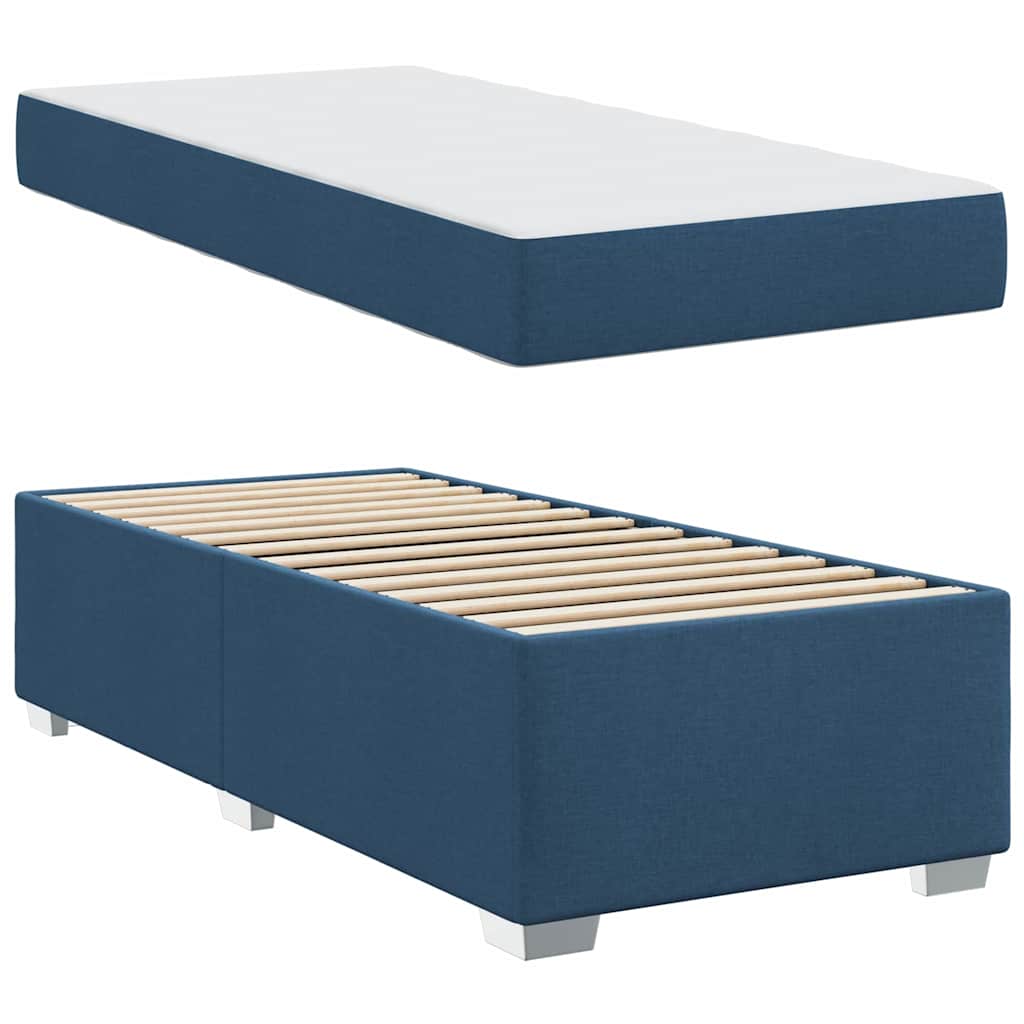 Struttura del letto con materasso Blu 90 x 200 cm Tessuto | homemem39