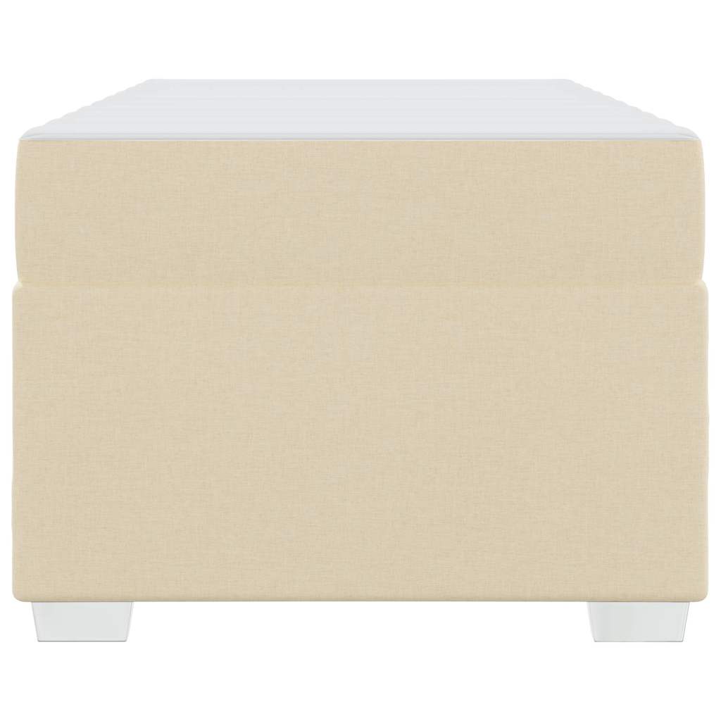 Struttura del letto con materasso Crema 100 x 200 cm Tessuto