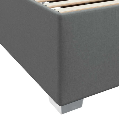 Struttura del letto Grigio scuro 120 x 190 cm Tessuto