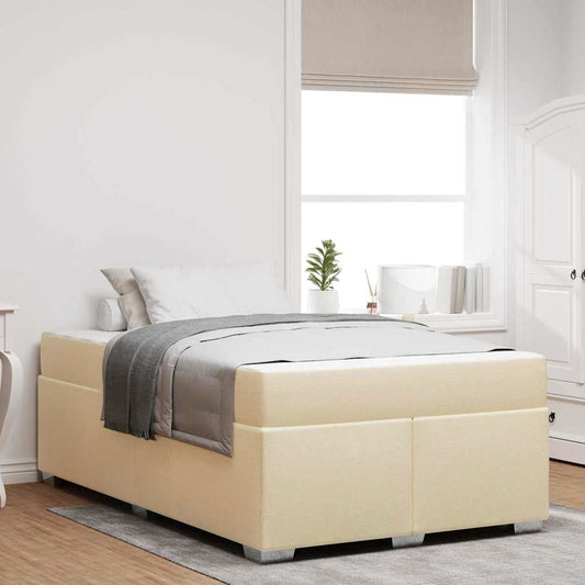 Struttura del letto con materasso Crema 120 x 190 cm Tessuto | homemem39