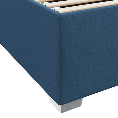Struttura del letto con materasso Blu 120 x 190 cm Tessuto | homemem39